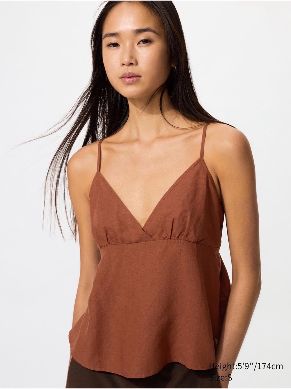 Uniqlo Women's Rust-Tone Spaghetti Strap Cami